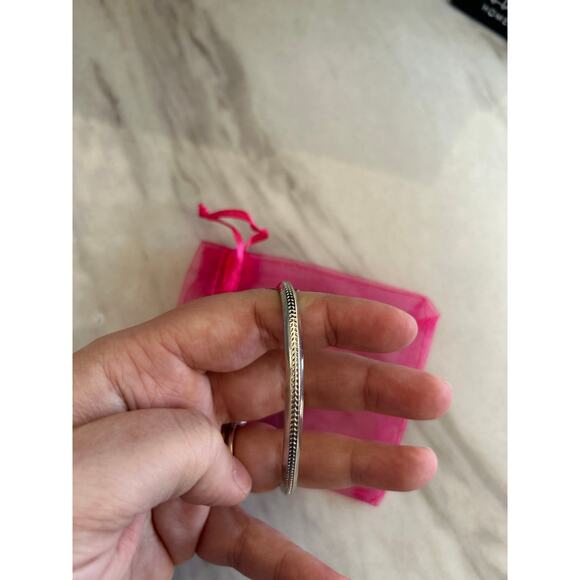 Kendra Scott Grey Drusy Stone Silver Cuff Bracelet - Picture 4 of 6